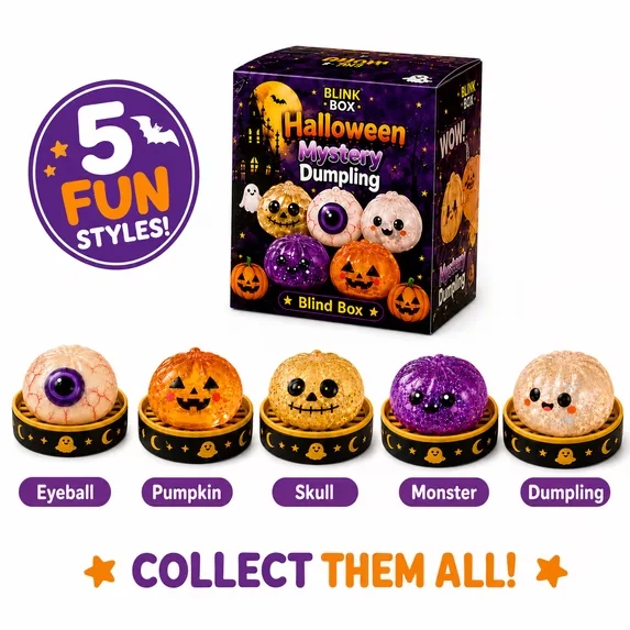 Halloween Ghost Squishies Portable Squeeze Toy Cute Stress Relief Decompression Toy Creative Party Favor Accessory Present