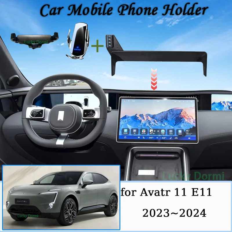 

Mobile Phone Holder for Avatr 11 E11 2023 2024 15.6 inches Screen Wireless Charger Bracket Gravity Stand Car MagSafe Accessories