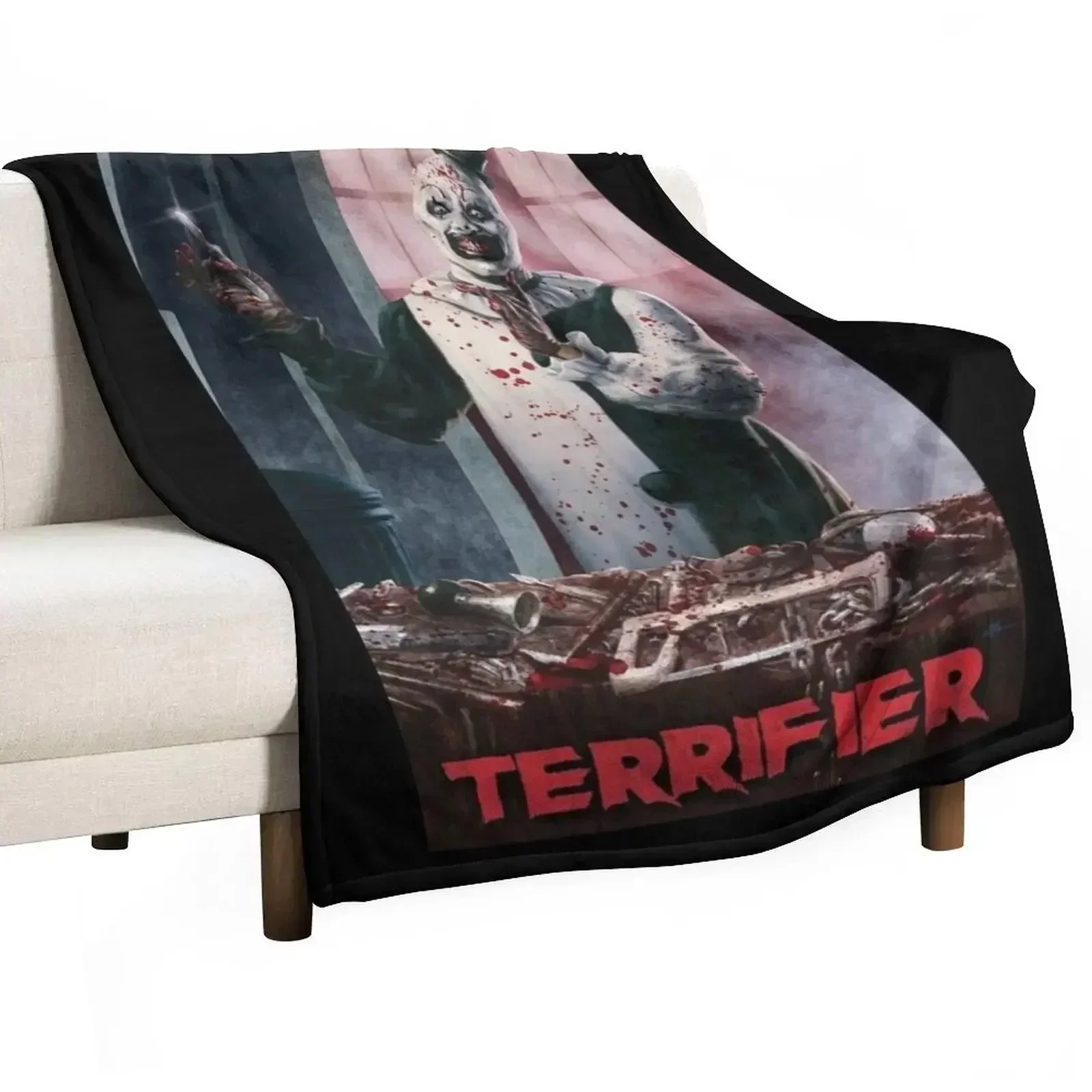 

Terrifier movie horror art the clown poster film Throw Blanket for babies Furrys Blankets