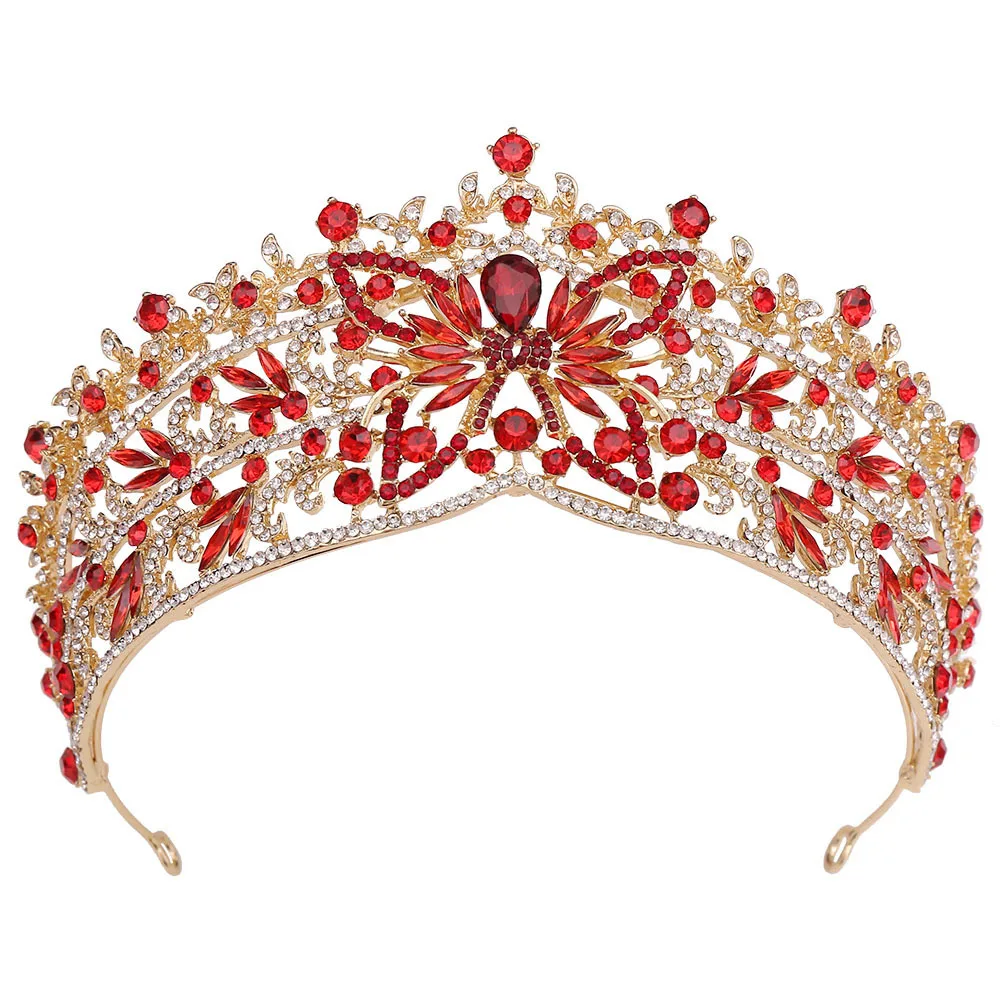 New European Baroque Bridal Crown Headpiece Luxury Butterfly Set with Crystal Birthday Wedding Accessories Crown