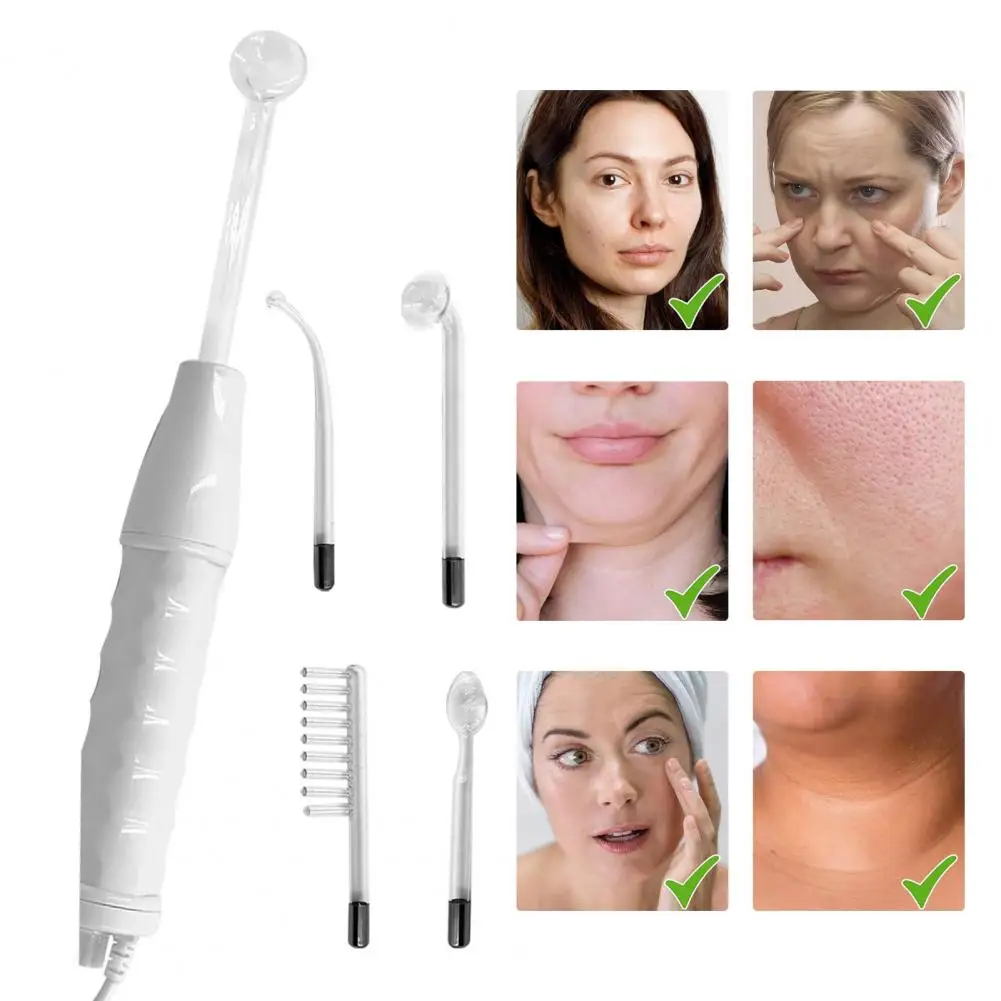 Facec High Machine High Skin Care Device Portable High Face Wand with 4 Different Tubes Multi-function Painless for Face