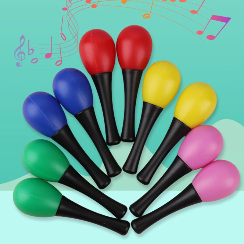 Bunte Maraca Rattle Handbell Musik Spielzeug Instrument für Infant Musik Auditive Aufklärung Sensorischen Spielzeug Baby Favor Geschenk