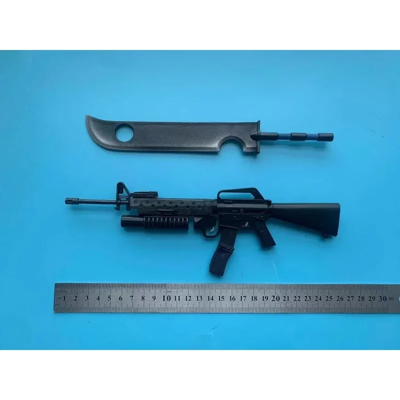 

1/4 Scale Plastic Scene Components M16 Rifle Broadsword Machete Weapon Model Toys for 18inch BJD Doll Action Figures Ornament