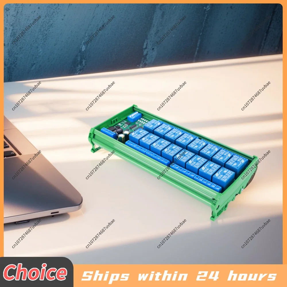 16 Channel DC 12V PLC Controller Serial Port Switch RS485 Relay Module for PLC PTZ Camera Motor LED