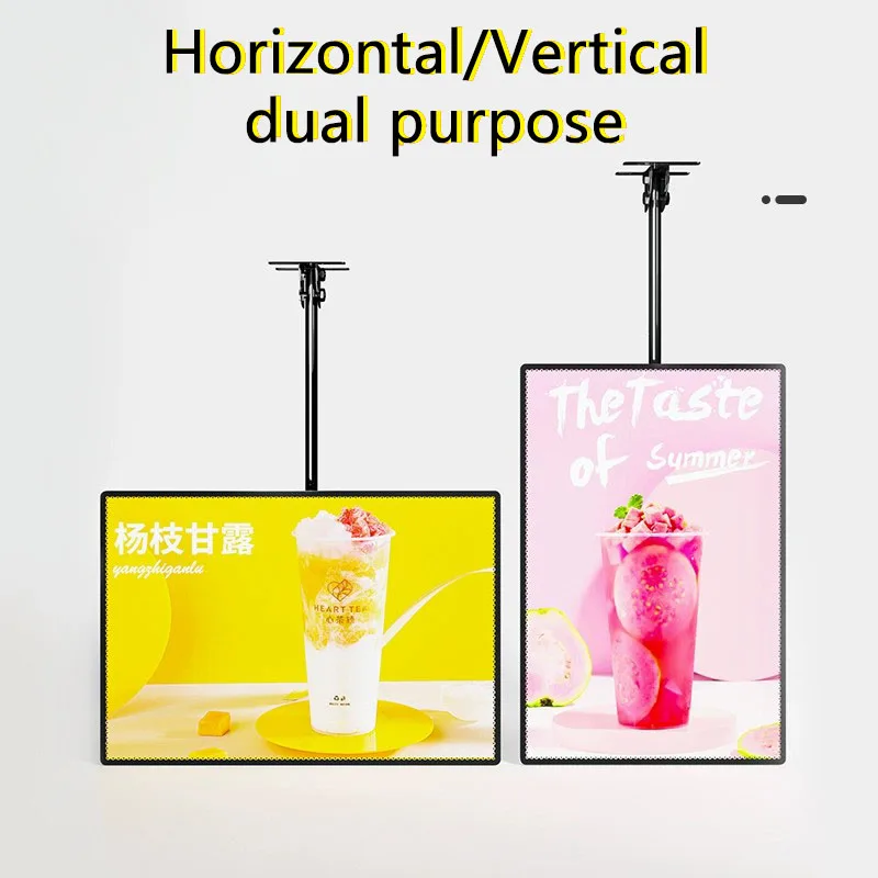 LED Slim Snap Frame Light Box Illuminated Poster Display Backlit Menu Board For Restaurant Cafe Shops Wall Mounted Billboard