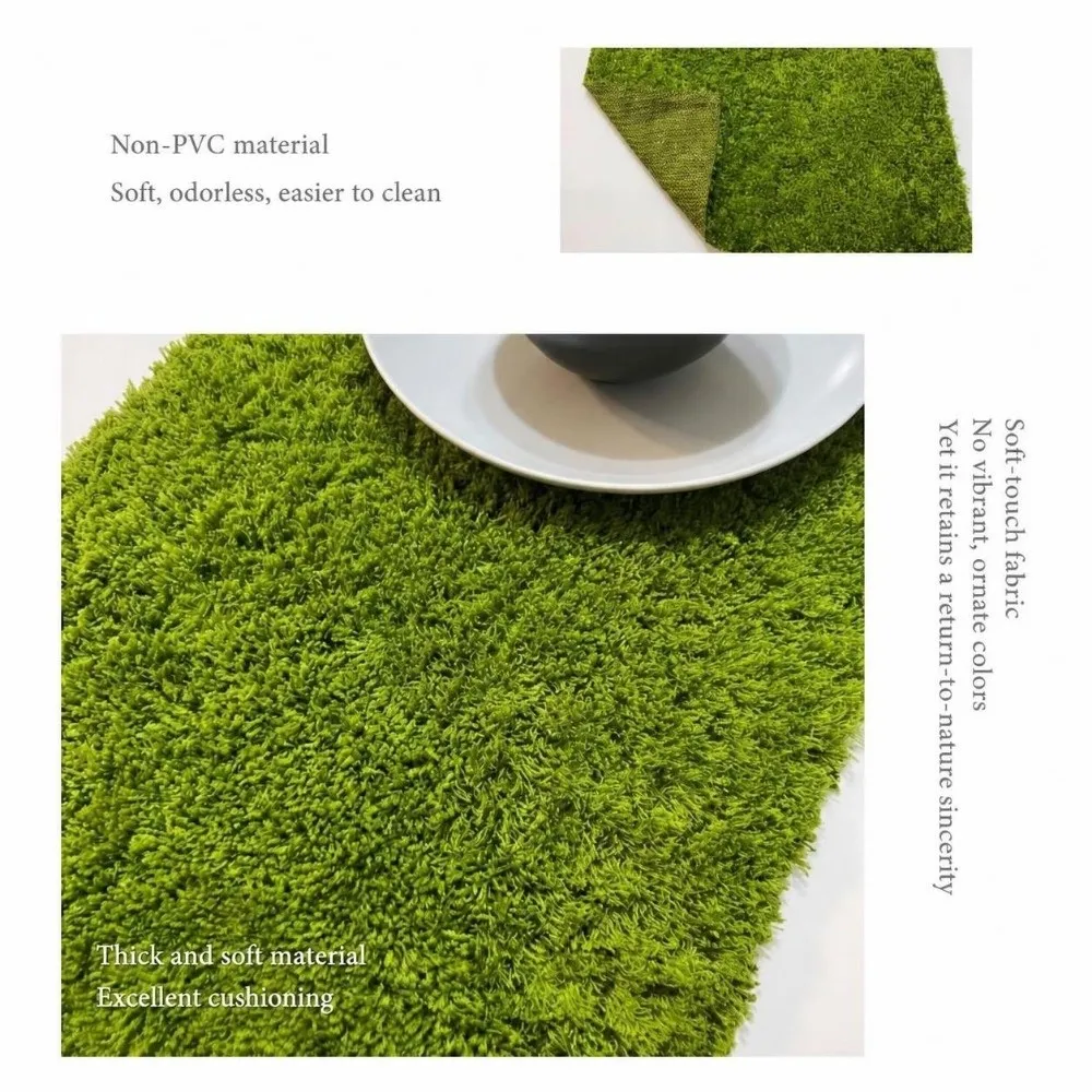 Green Artificial Grass Table Runner Width 30cm Scene Layout Moss Table Runner Length 120cm/180cm Simulation Moss Tablecloth