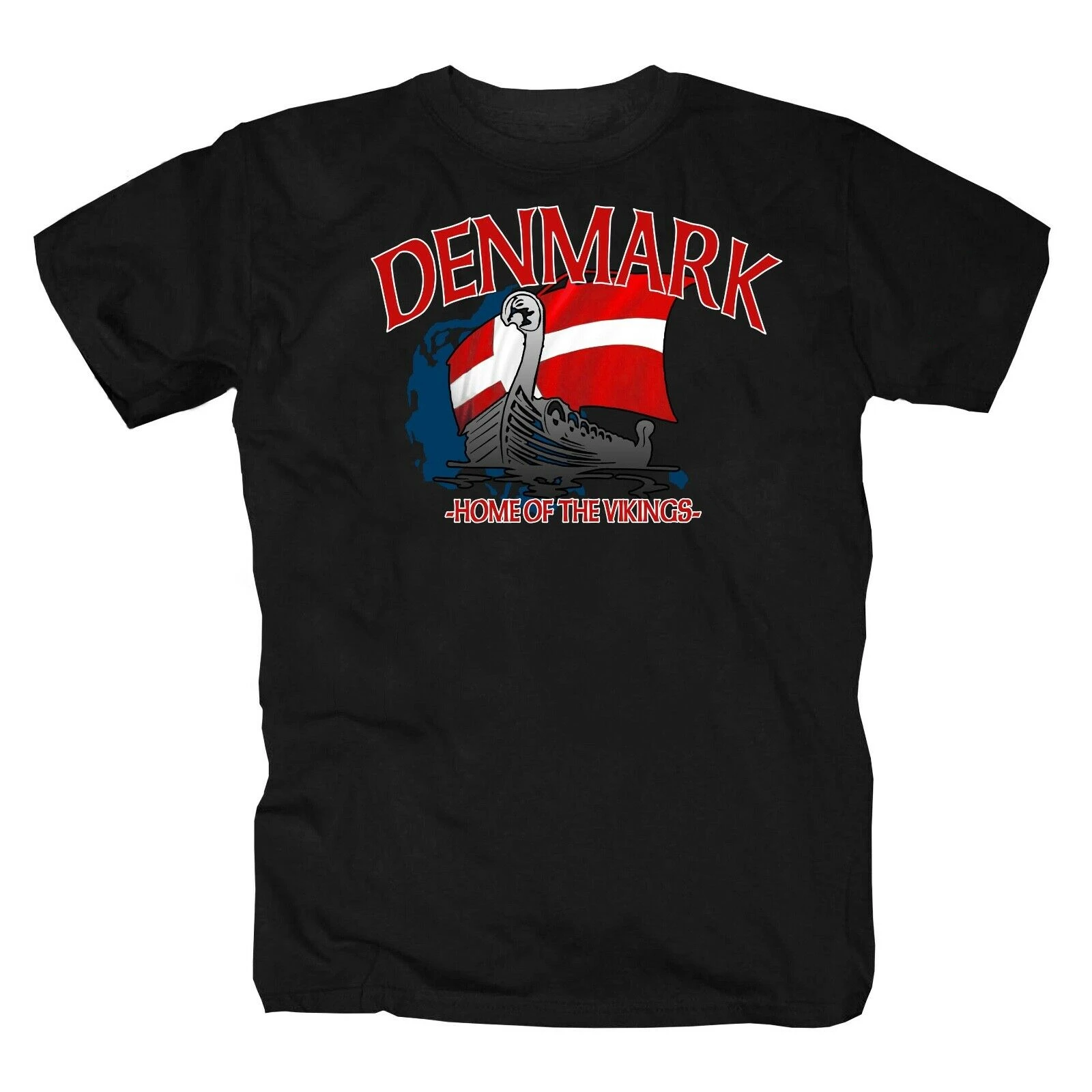 Denmark Scandinavia Home Of The Vi kings Nordmann T-Shirt  Short Casual O-Neck Men Clothing S-3XL