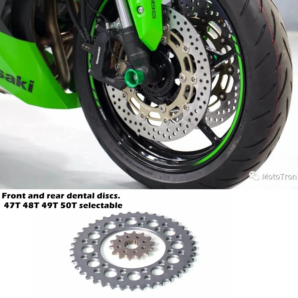 

MOTO-TRON Motorcycle CNC Chain 520 Rear Sprocket 43T 44T 45T 46T 47T 48T 49T 50T For KAWASAKI Zx4r zx4rr zx-4r se NINJA-ZX4R