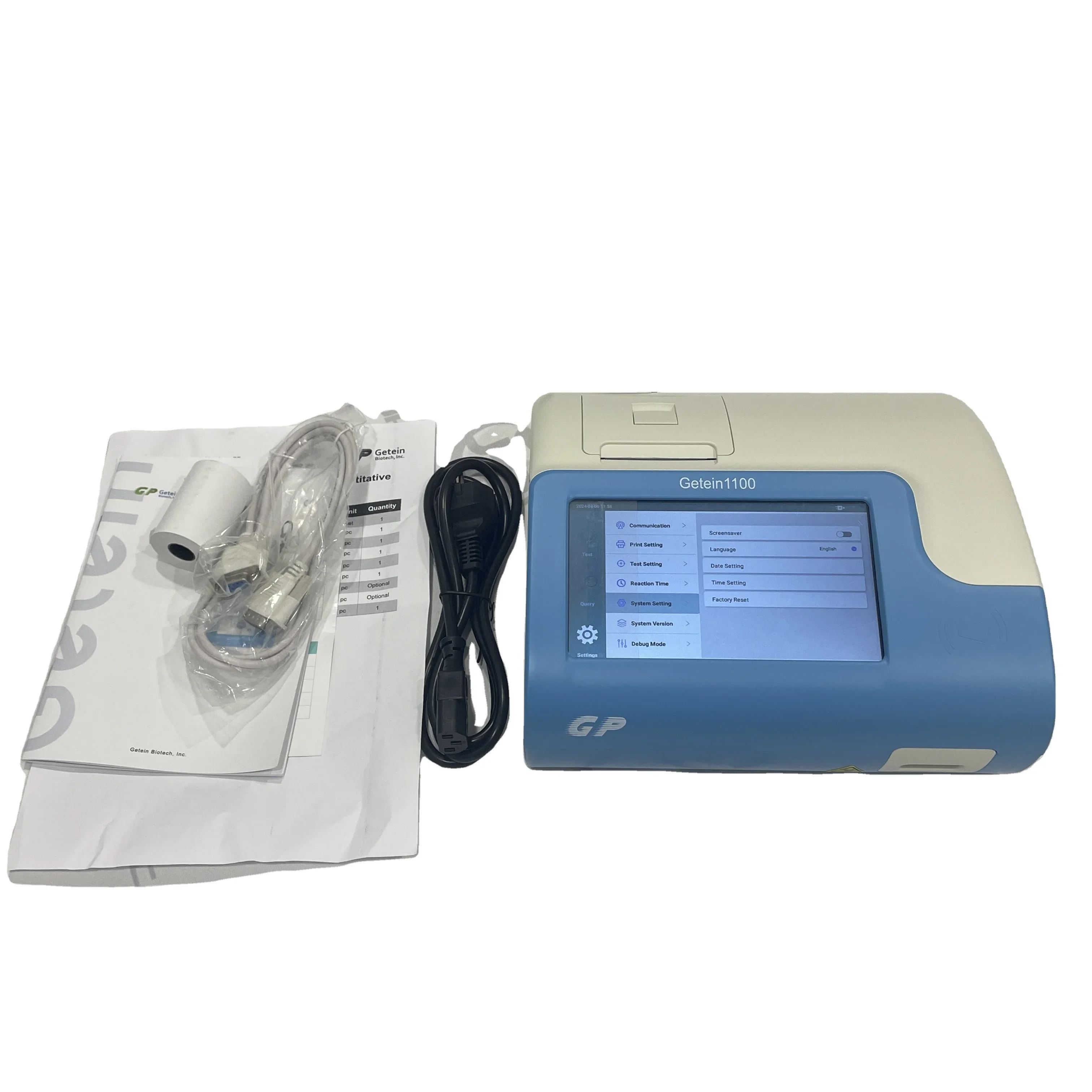 

Getein Immunofluorescence Quantitative Analyzer Getein1100 Hb1Ac TSH Anti-HCV Test Reagent Machine