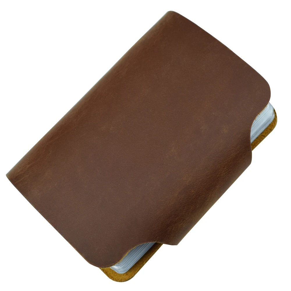 حافظة بطاقات عمل جلدية مع جيوب متعددة للبطاقات - حامل بطاقة الائتمان، منظم بطاقة الاسم #6