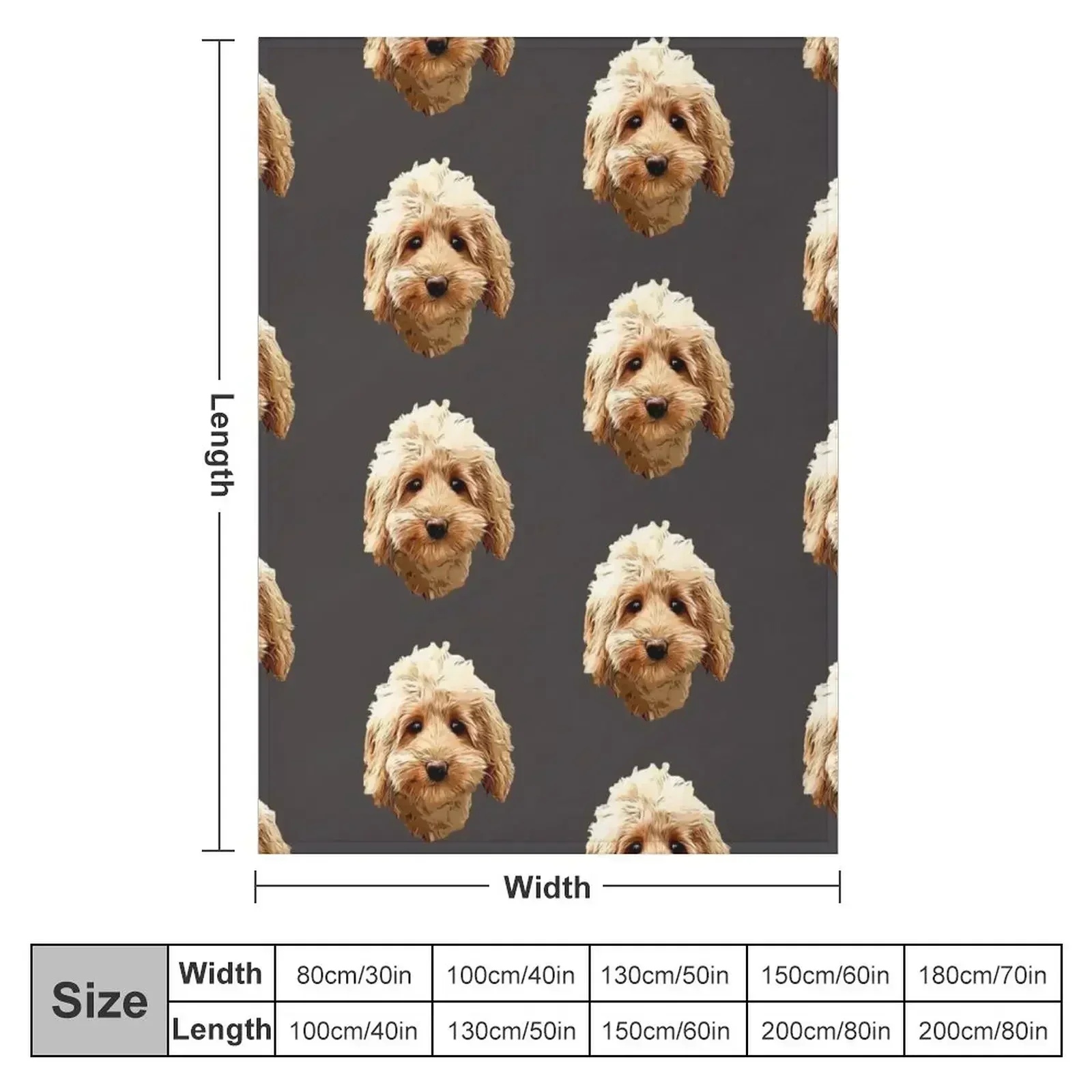 Cavapoo Cockapoo Doodle Cuteness Throw Blanket Furrys Warm Sofa Throw Personalized Gift Baby Sofas Blankets