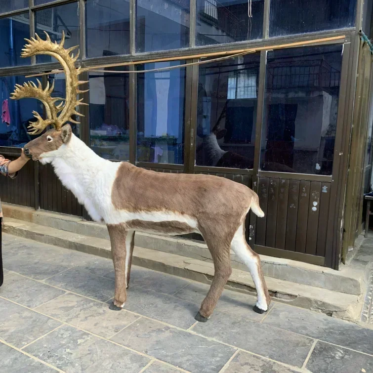 ديكورات ناتال ao ar libro Brinquedos de animals grandes Ornamento de rena em tamanho حقيقي