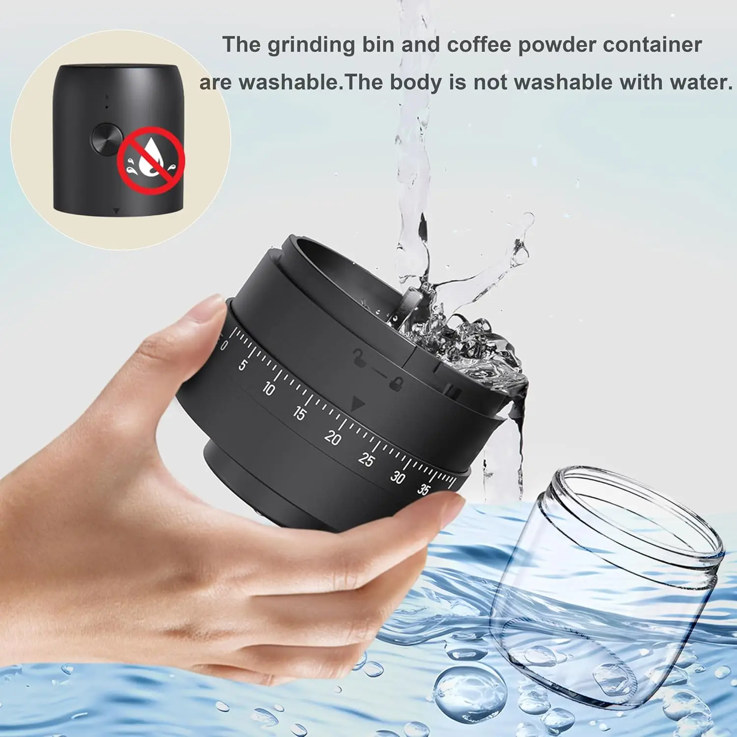 New Portable USB Electric Coffee Bean Grinder 40 Gears External Adjustable Rechargeable Grinders Household Mini Coffee Machine