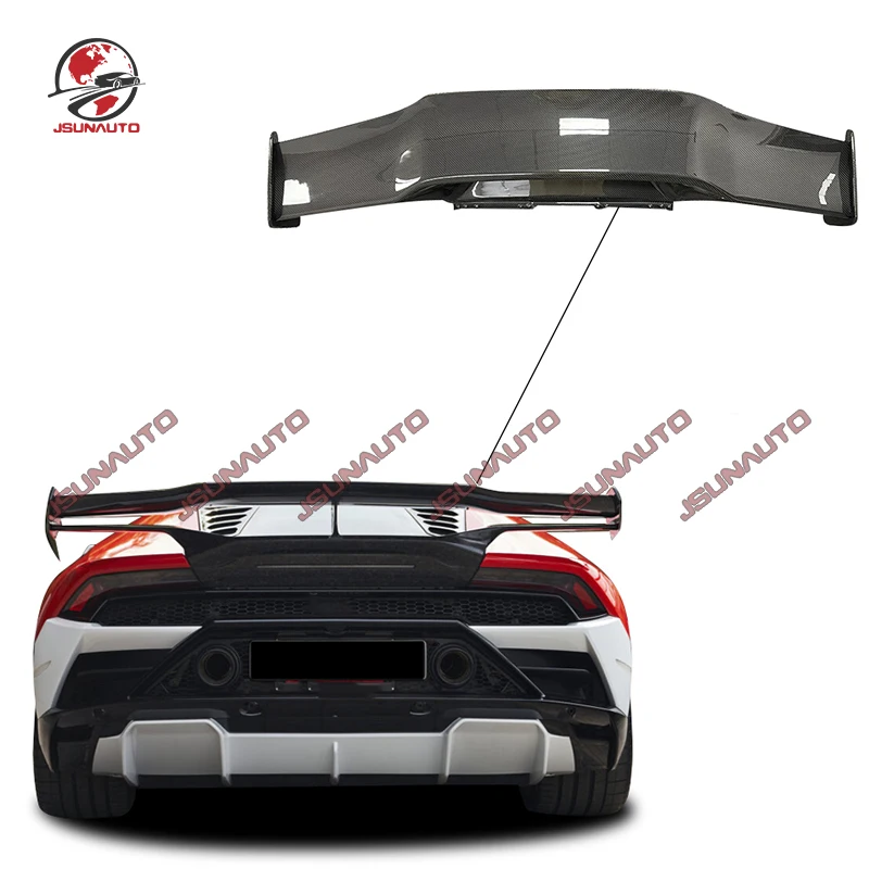 

Popular New Style For Huracan V Style Carbon Fiber Rear Trunk Spoiler For Huracan EVO RWD LP610 Spyder Rear Wing