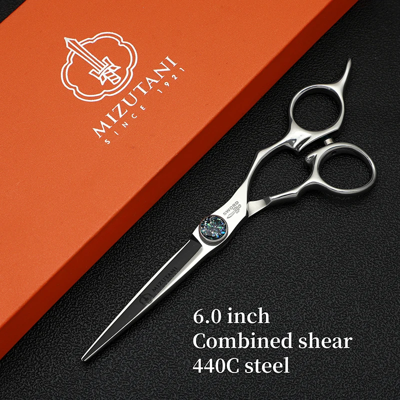 

MIZUTANI professional hairdressing scissors thinning shears 6.0-7inch barber scissors 440Csteel Hair cutting machine