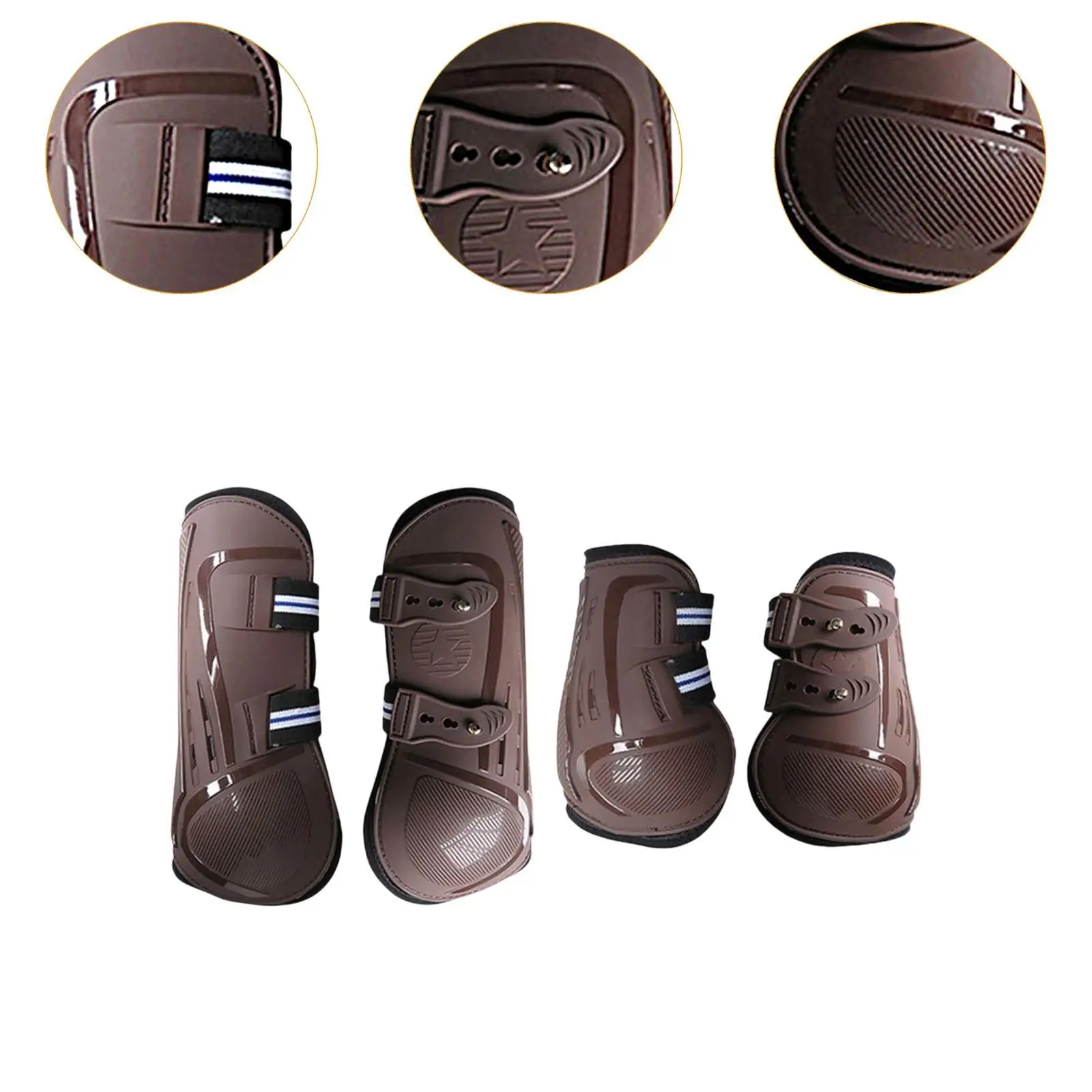 Protector de pierna de soporte para botas de caballo, accesorios ecuestres para saltar, 4 Uds.