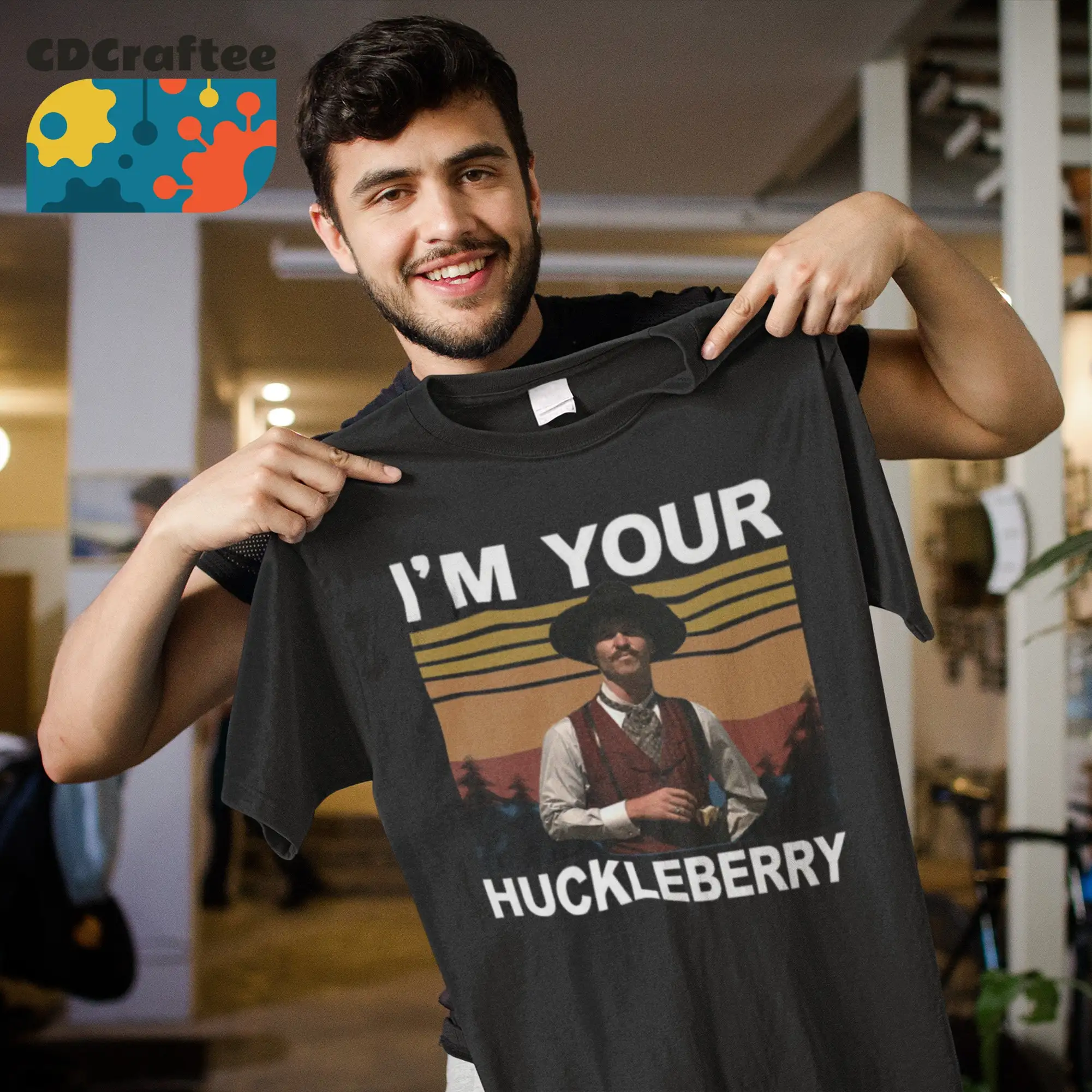 Cool Doc Holliday I'm Your Huckleberry Sunset Vintage T-Shirt, Doc Holiday , Cowboy  Tombstone Shirt