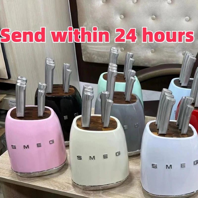 France Retro Cream Color Knife Holder Luxury Italy Modern Knife Block Tool Carrier Home Knives Storage Rack Kitchen Decoration