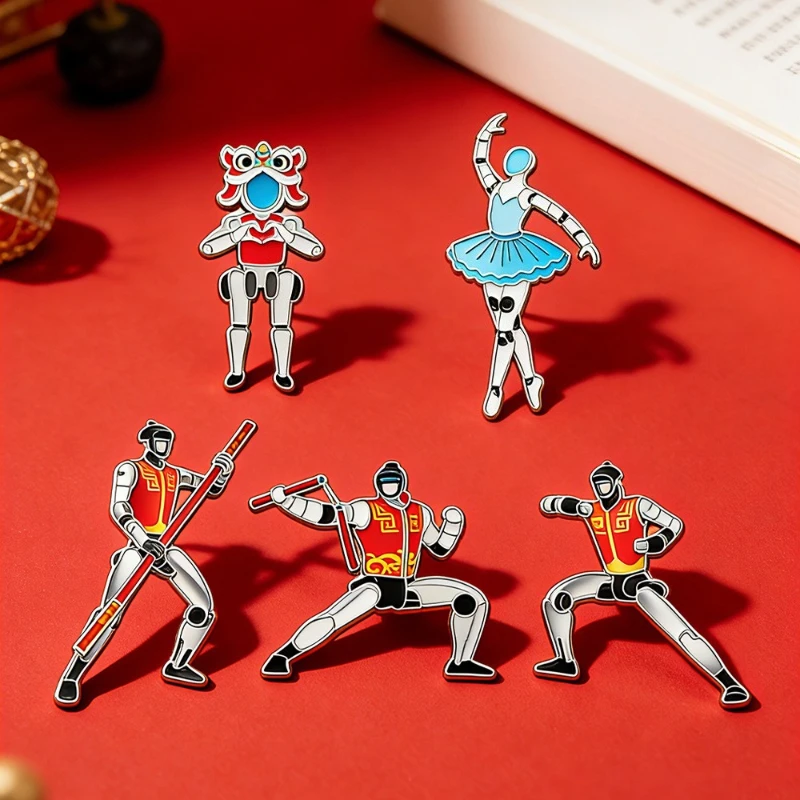 

Cartoon AI Robot Brooch Mech Warrior Martial Arts Ballet Metal Badge Pin DIY Clothes Bags Shoes Hat Scarf T-shirt Jeans Unisex