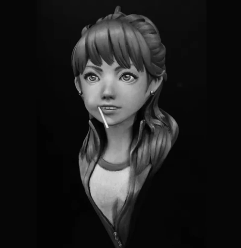 

Bust Of A Japanese High School Girl Resin Model Kit Figure Gk Micro 3d Printed White Model Unassembled And Unpainted Toy