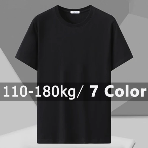 Camiseta estampada para hombre de talla grande 110-180kg Camiseta holgada de manga corta Tops de gran tamaño 5XL 6XL 7XL Ropa de hombre de talla grande Camiseta