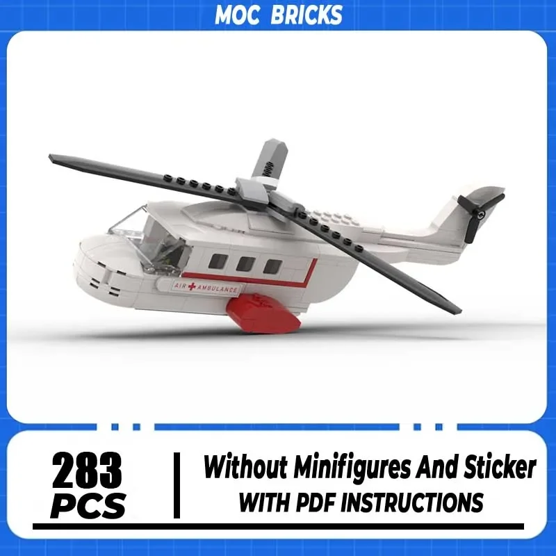 

Military Fighter Model Moc Building Blocks Medical Helicopter Model Technology Bricks DIY Assembly Toy Construstion Holiday Gift