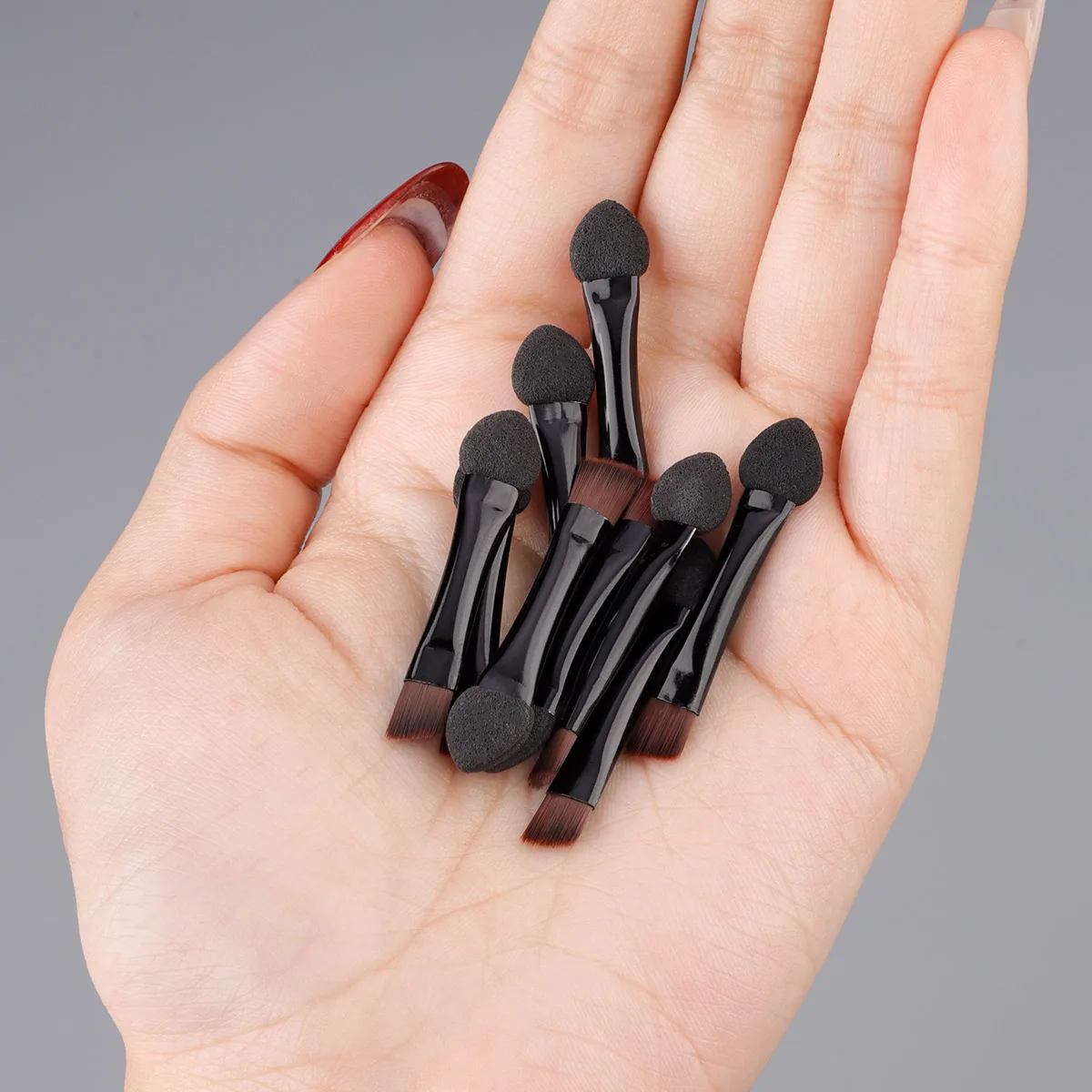 10 قطع من فرش مكياج صغيرة لظلال العيون، فرش ظلال عيون مزدوجة الجوانب #2