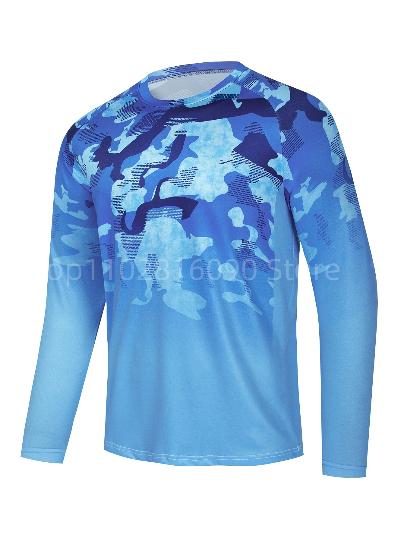 

New Summer Fishing Shirts Men Crewneck Sweatshirt Uv Protection Breathable Outdoor Fishing Long Sleeve Clothing Camisa Pesca