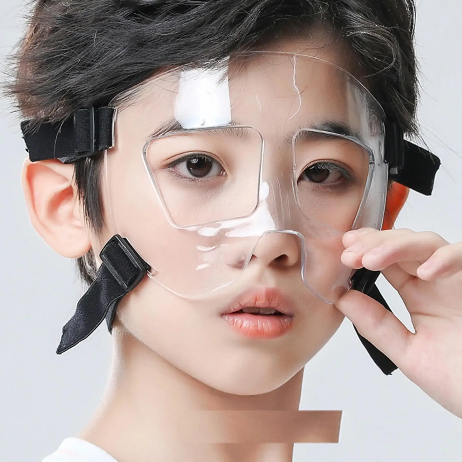 Basketbalmasker voor kinderen Sportaccessoires Gezichtsmasker met elastische band voor gebroken neus voor voetbaloefeningen Workout Atletische sportschool