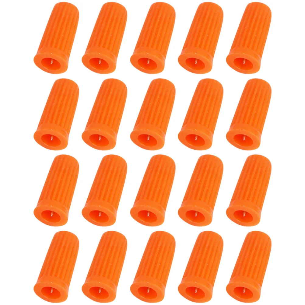

20Pcs Eyelash Glue Bottle Needle Caps Anti-Clogging Plastic Bottle Plug Mouth Tips Supply Salon Goods