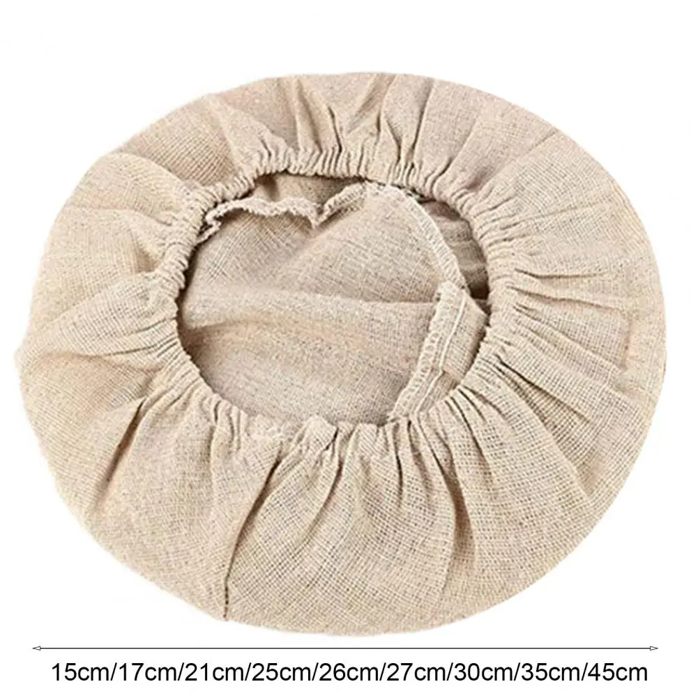 Round Rattan Bread Proofing Basket Cloth Liner Fermented Linen Cloth Cover Bread Dough Banneton Flax Cloth Cover Bag