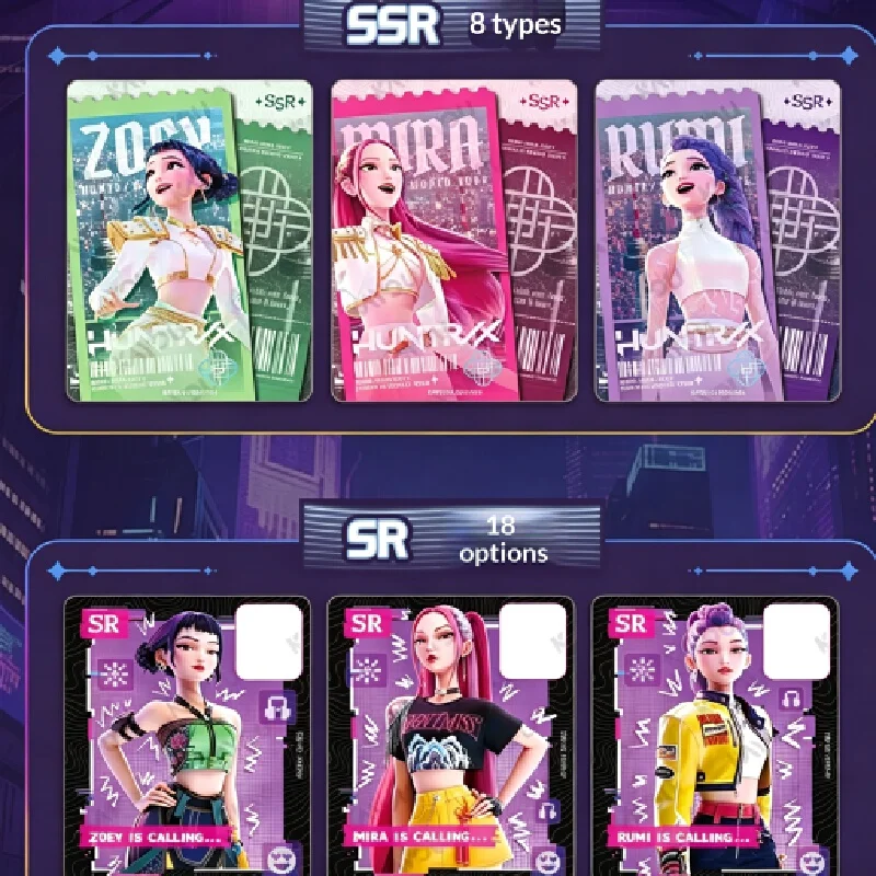 Kayou Official Kpop Demon Hunters Licensed Collectible Trading Cards Rare Qr Huntrix Merchandise Gift For Collection Fans