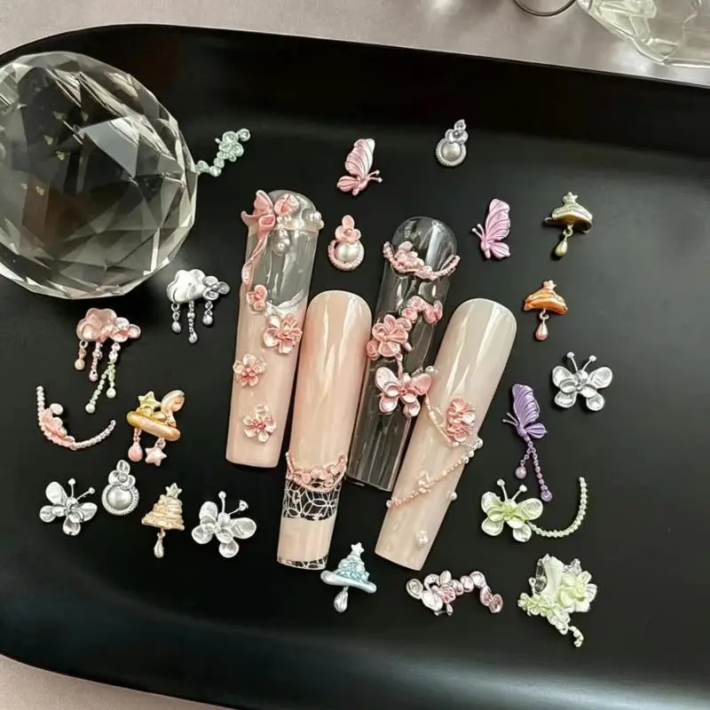 3D Shell Sea Star Conch Nail Art Mold Transparent Silicone DIY Pearl Relief Carving Decor Manicure Tool Nail Charms Mold