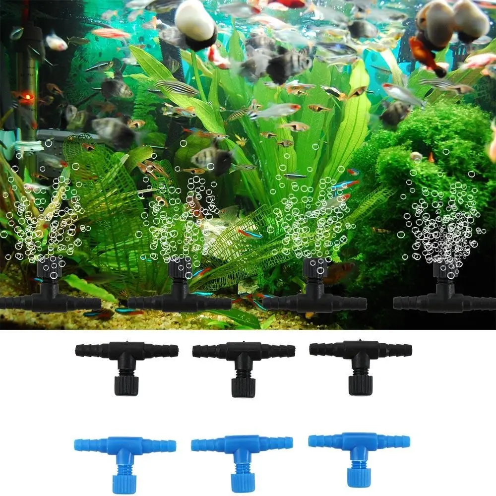 10PCS Adjustable Volume Air Line Tube Flow Control Valve Aquarium Airline Regulator Pipe Connector Fish Tank Accessories
