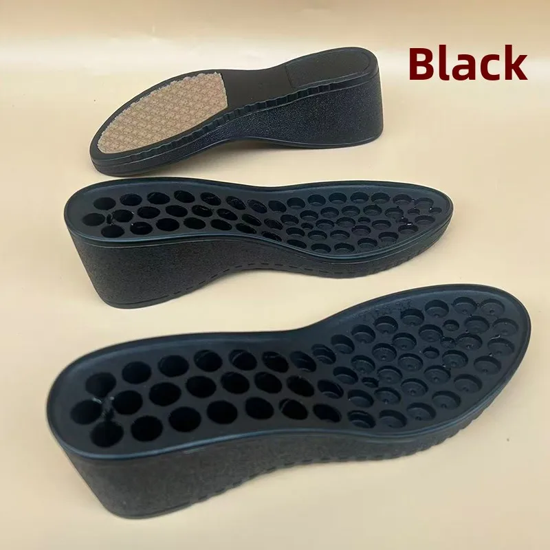 Ladies Casual PU Leather 6cm Flat Heel Shoes Repair And Replacement Sole Small round Toe Shoes Accessories