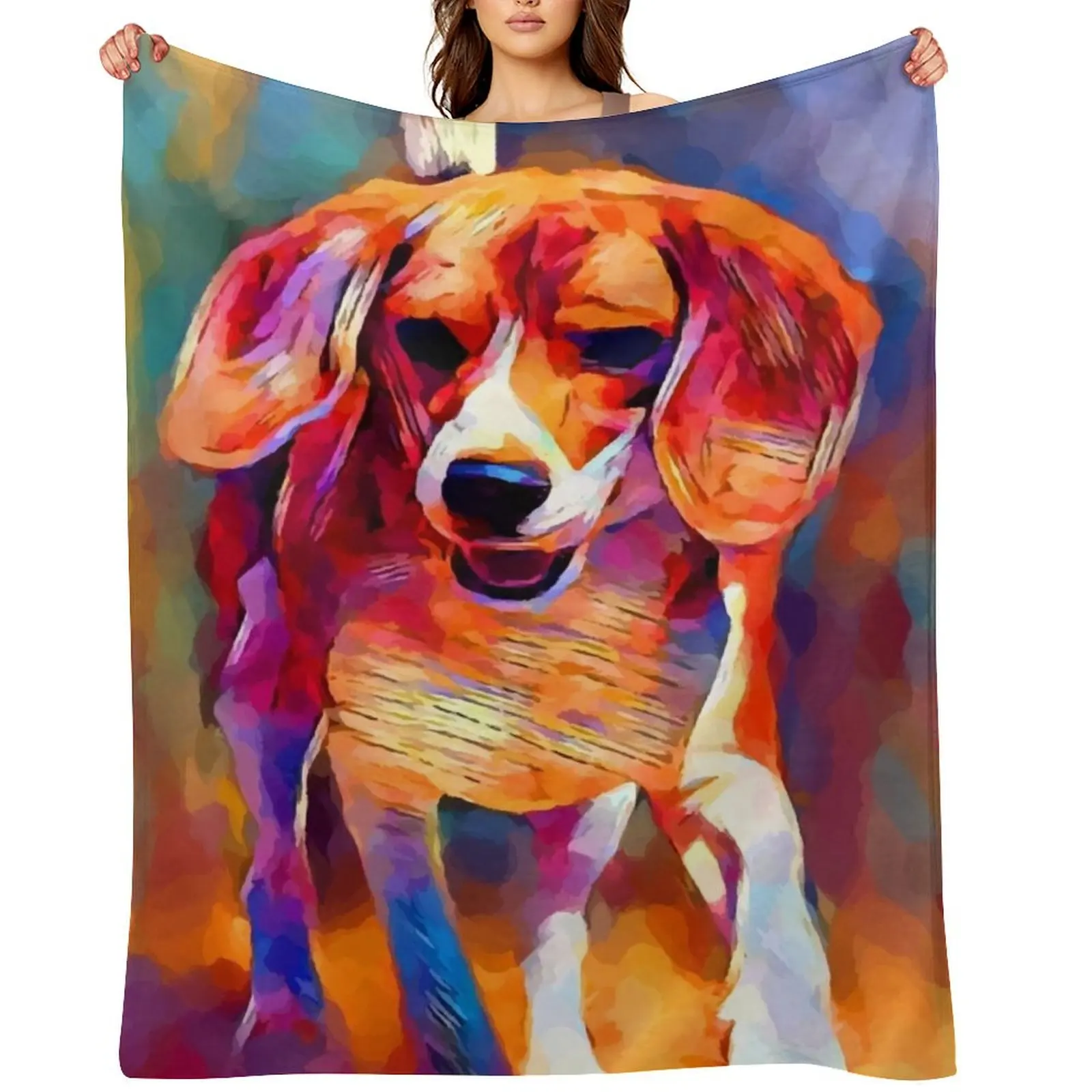 

Beagle 5 Throw Blanket Softest Bed linens cosplay anime Warm Blankets