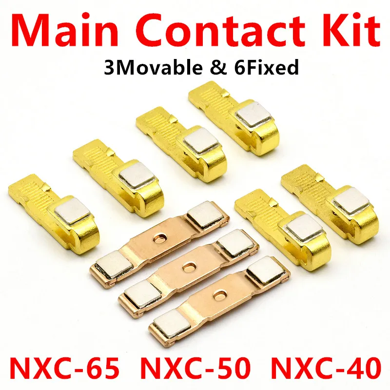 

Main Contact Kit For NXC-65 NXC-50 NXC-40 Contactor Contacts Fixed and Moving Contacts Contactor Accessories Replacement Kit