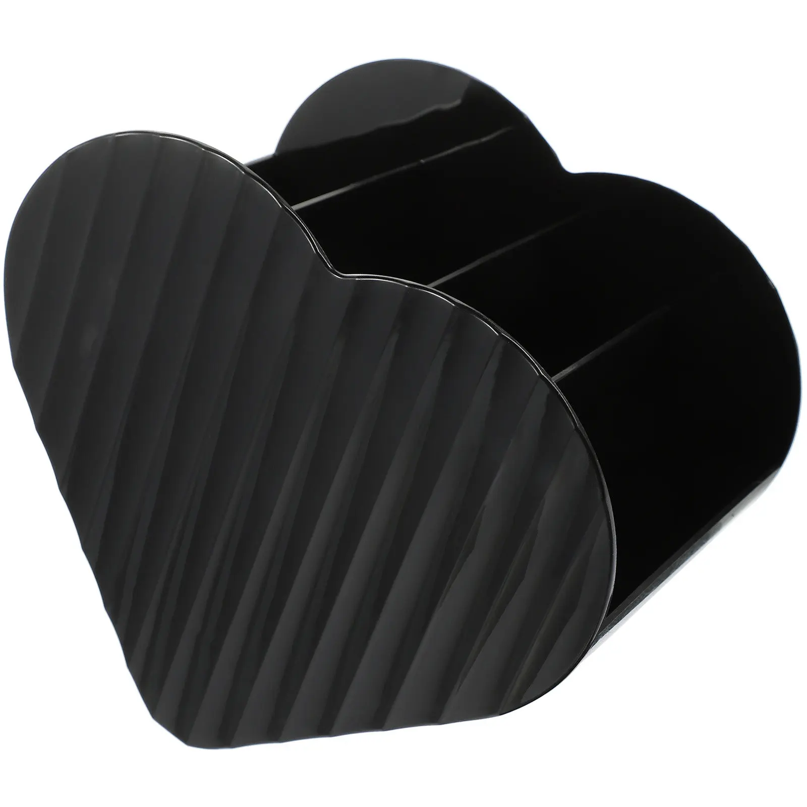 

Heart Shape Pet Makeup Brush Holder Pencil Holder Desktop Stationery Organizer Large Capacity Space Saving Desk Sundries