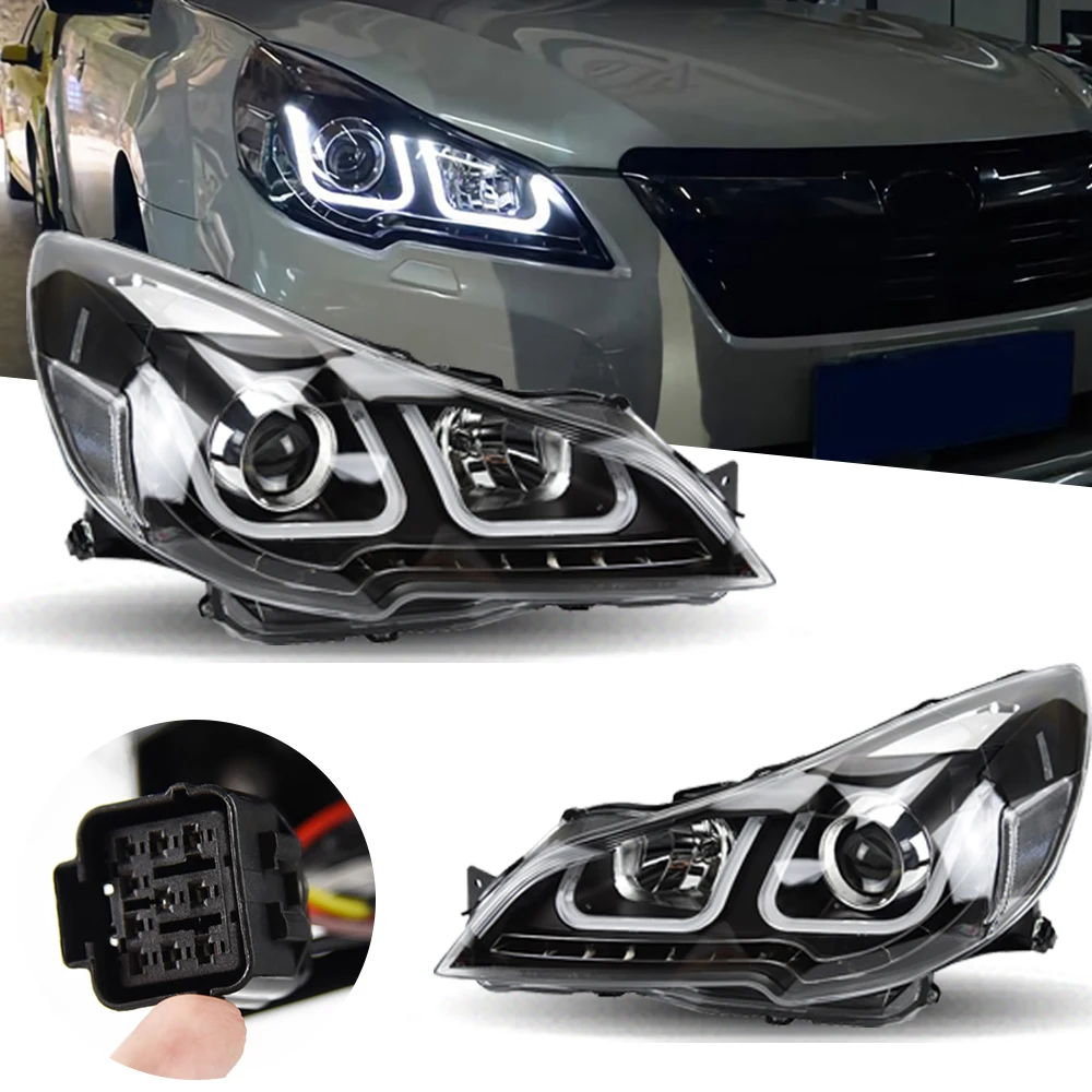 Headlight For Outback LED Headlights 2010-2015 Head Lamp Car Styling DRL Signal Projector Lens Auto Accessories Front Lights