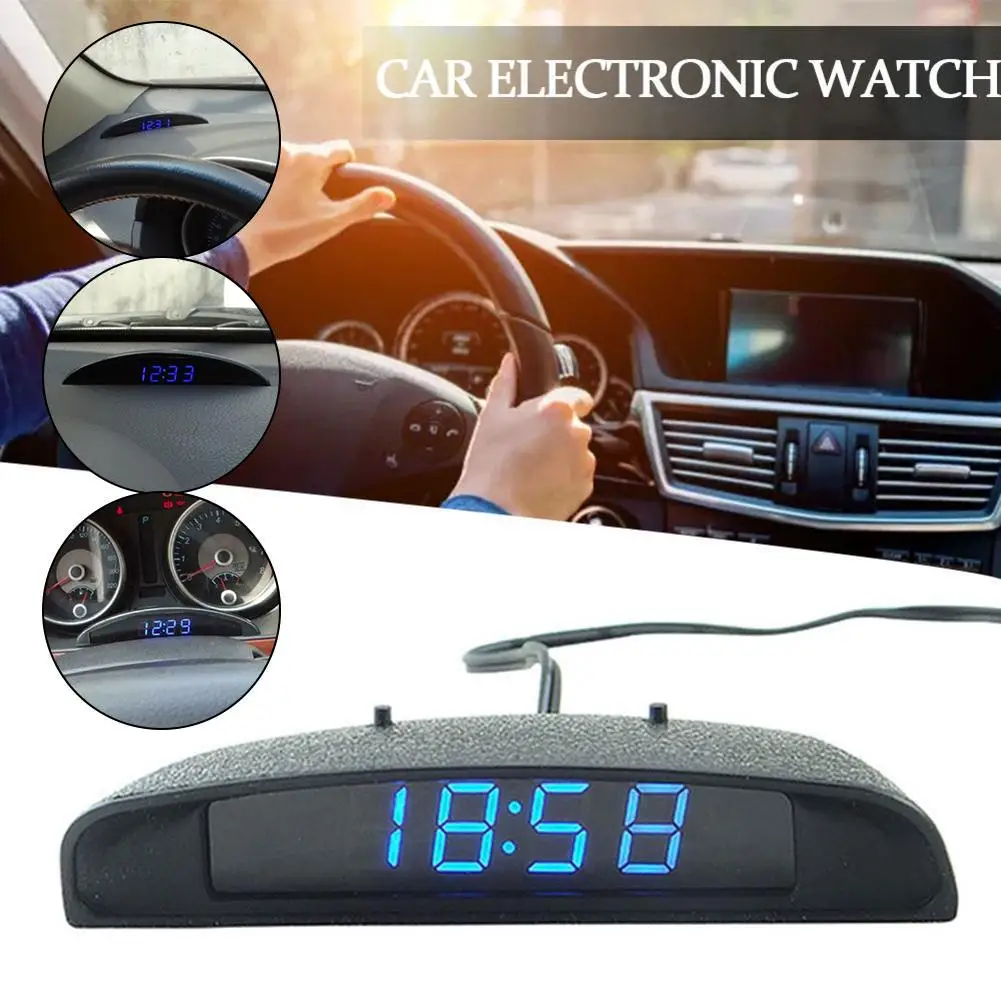 

Electronic Clock Contracted Car Digital Clock Practical Car Digital Clock LED Vehicle Clock Sturdy Vehicle Clock for Driver G3D5