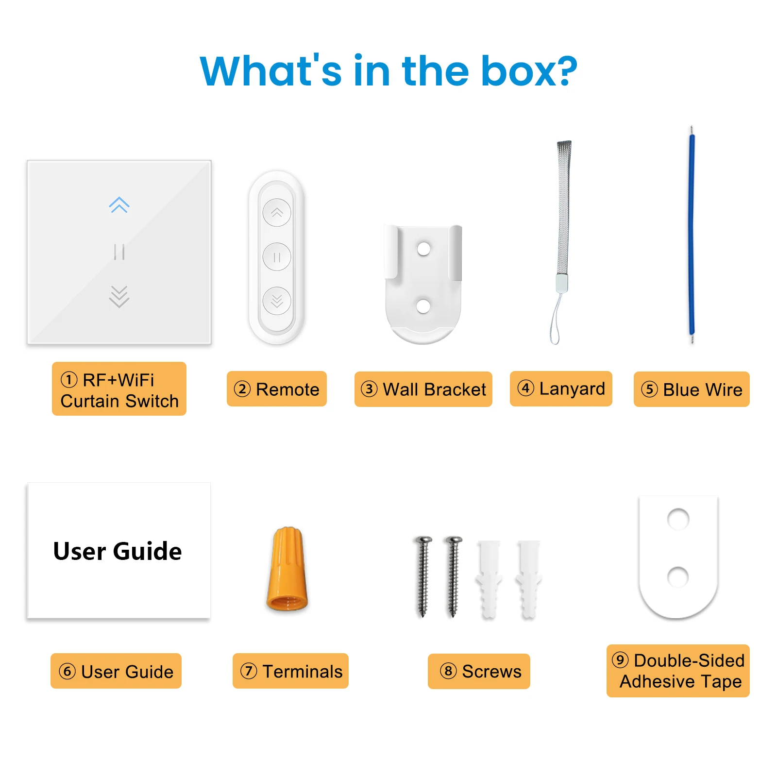 LoraTap Tuya Interruptor Cortina Rolantes Interruptor Retroiluminação RF & WiFi Motores tubulares Vida Inteligente Google Home Alexa Echo