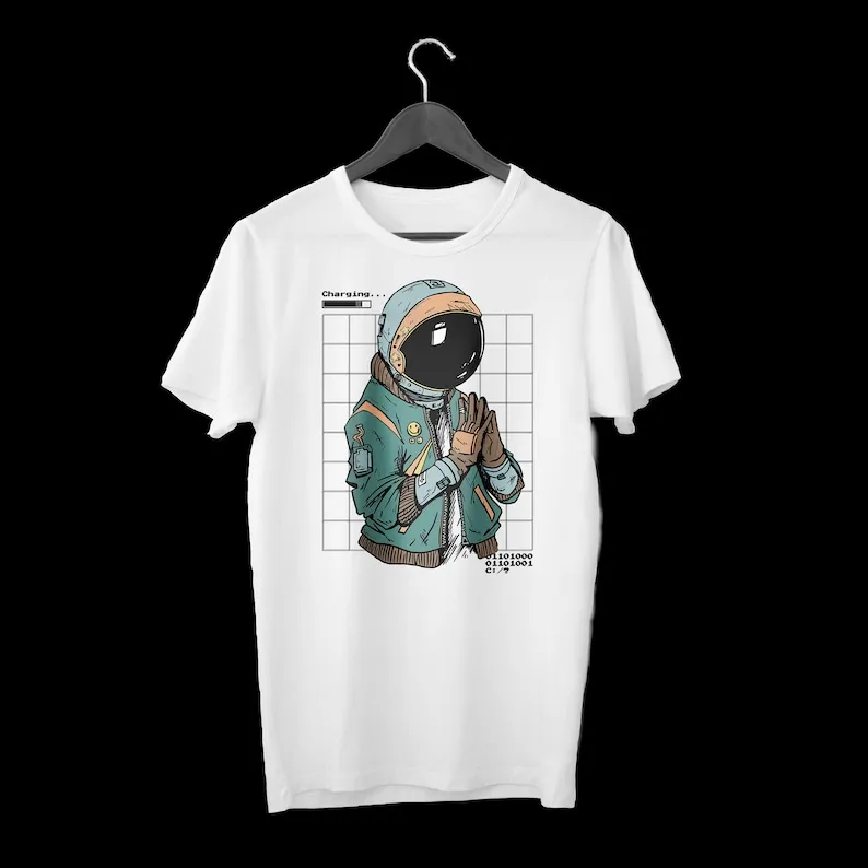 Astronaut Suit Cyberpunk Organic Unisex T-Shirt