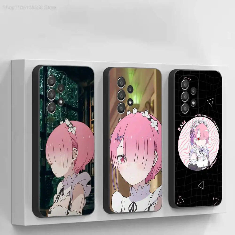 ReZERO Ram Black Soft Protective Case For Samsung Galaxy S26 S25 S24 S23 S22 30 21 10 9 Ultra Plus Lite FE