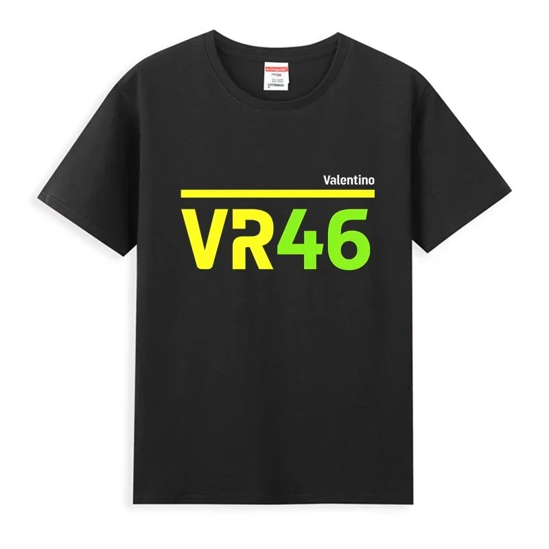 

2025 Men T Shirt Casual Valentin Rossi 46 T-shirt Graphic Summer Short Sleeves 100% Cotton S-3XL Cool Tee