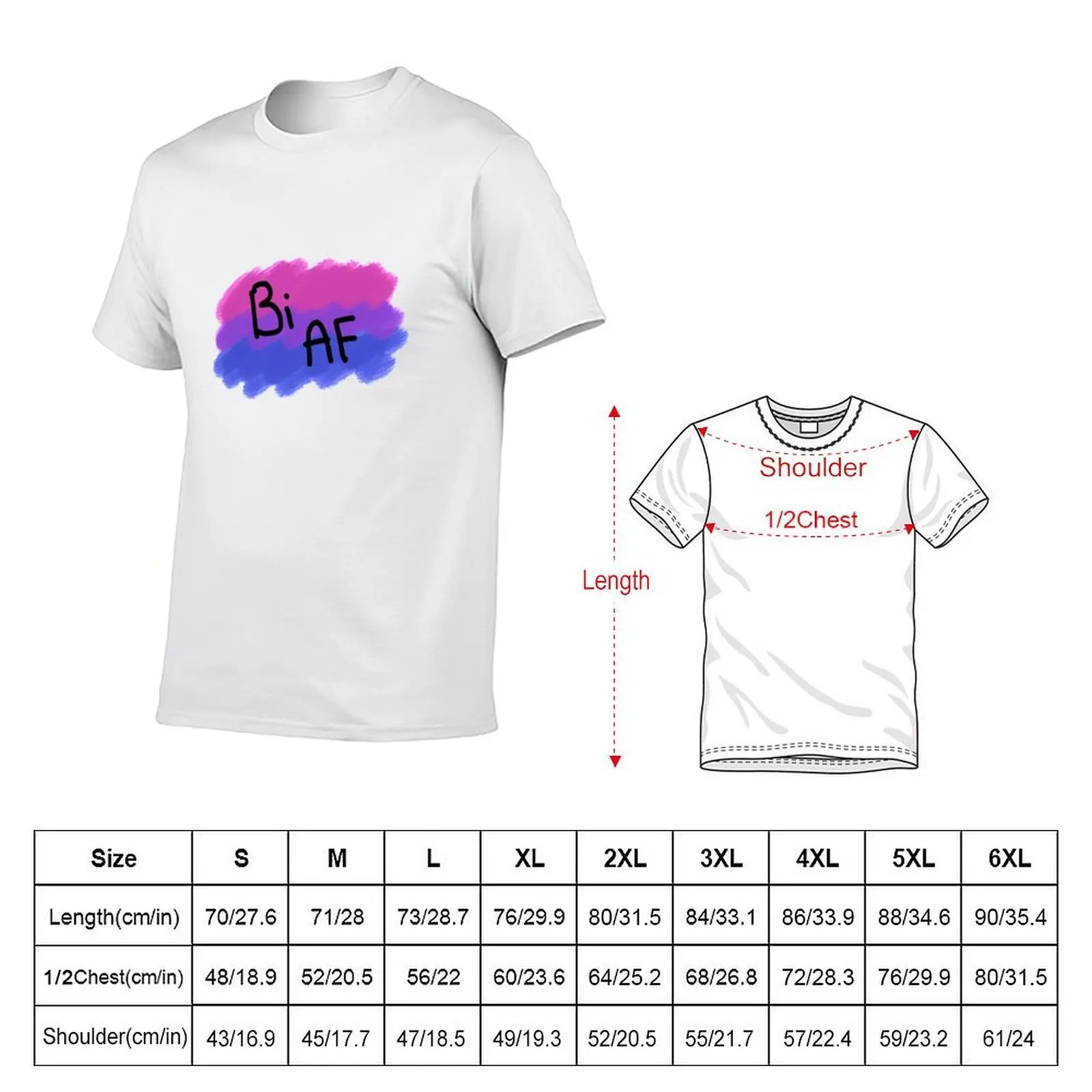 Bi AF Pride Design T-Shirt Daily Casual Short Sleeve Tee Shirt