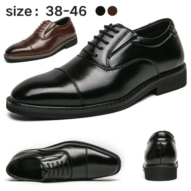 

Mens Formal Oxford Shoes Business Leather Dress Shoes Size 46 Comfortable Classic Design for Office and Casual Wear
