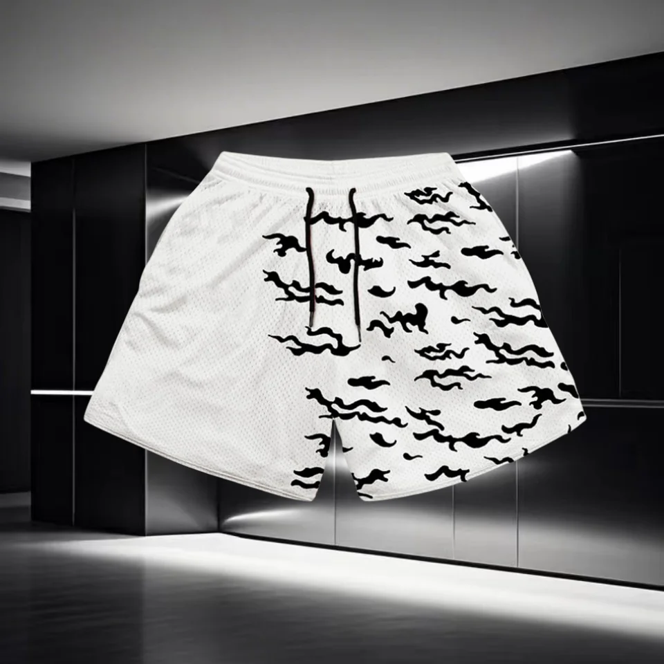 

Stylish 3D Print Gym Shorts for Men Summer Casual Loose Fit Shorts with Pockets Athletic Workout Running Jogging Track Shorts