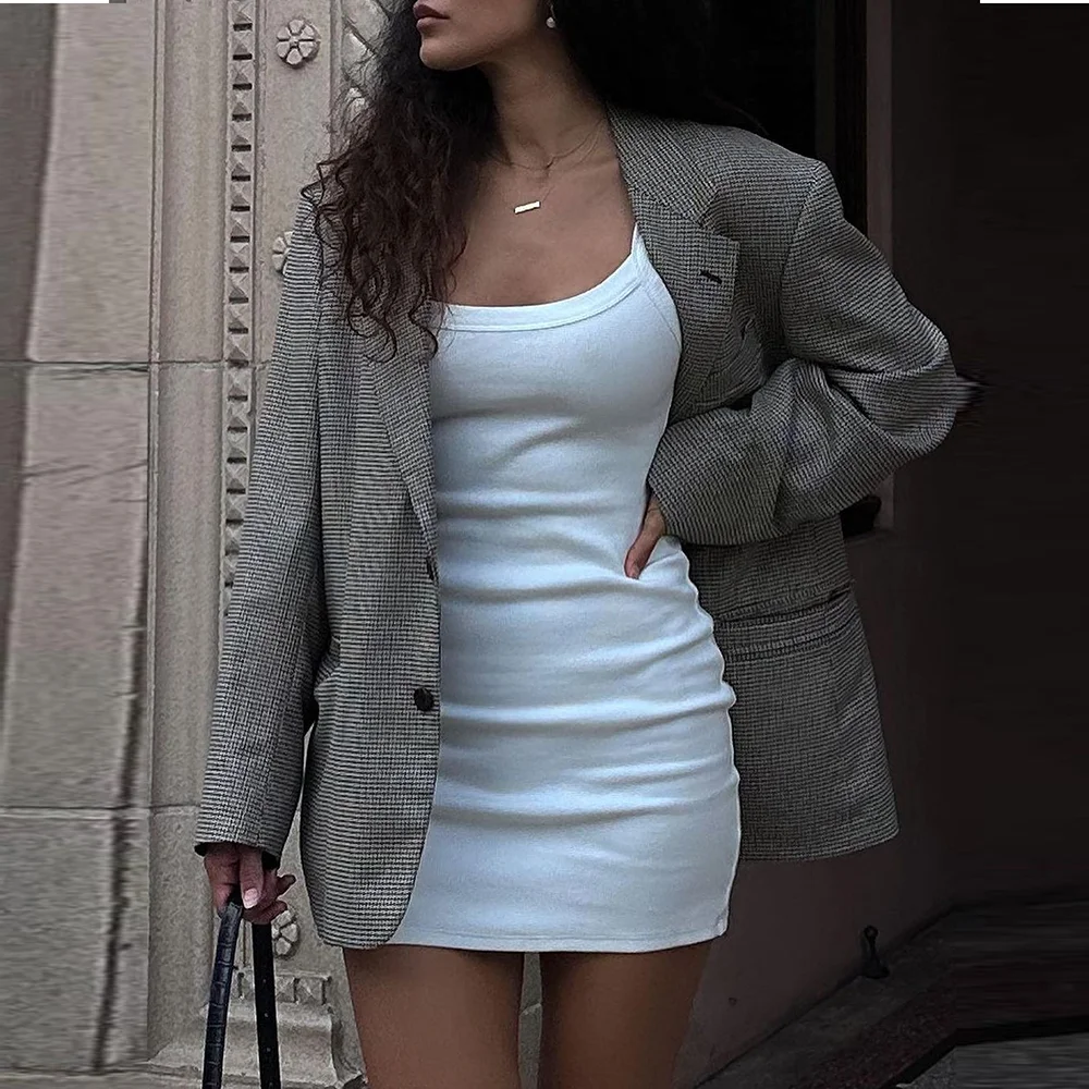 Modaya uygun elbise 2024, New Suspender Mini-Dress, lässig, vielseitig, rückenfrei, kurze Kleider, Party-Dress