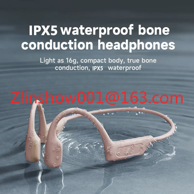 

Спортивные наушники с костной проводимостью IPX5, водонепроницаемые наушники с костной проводимостью, 16 г, легкие в ношении наушники с костной проводимостью