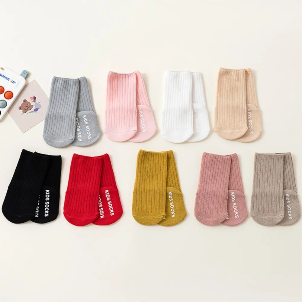Class A cotton socks newborn baby sock spring and autumn anti-slip baby sokken mid-calf floor socks for children infants newborn